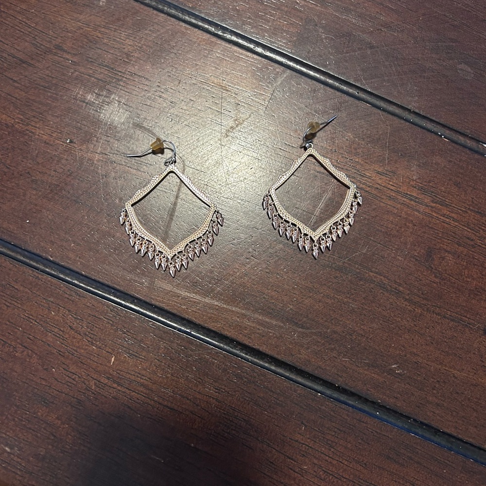 Kendra Scott Silver and Gold Geometric Earrings
